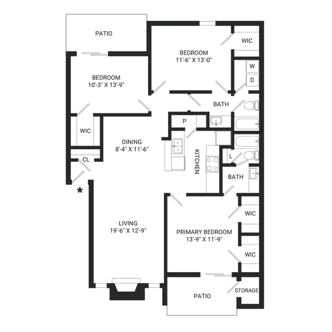 3x2 C1Uvw-Full Upgrade 1066 floor plan